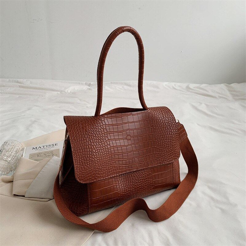 Large Capacity Vegan Leather Bag