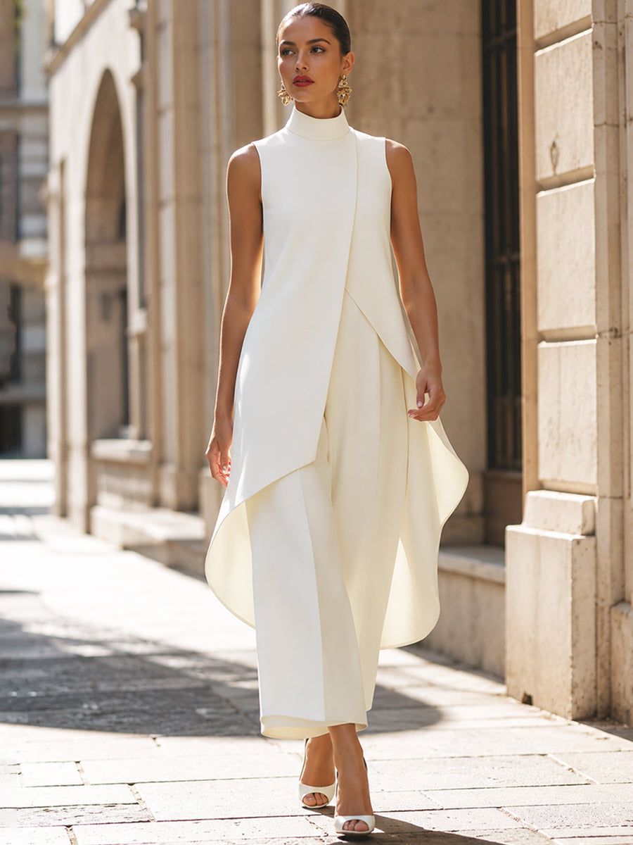 Catalina | High-neck top and palazzo pants set