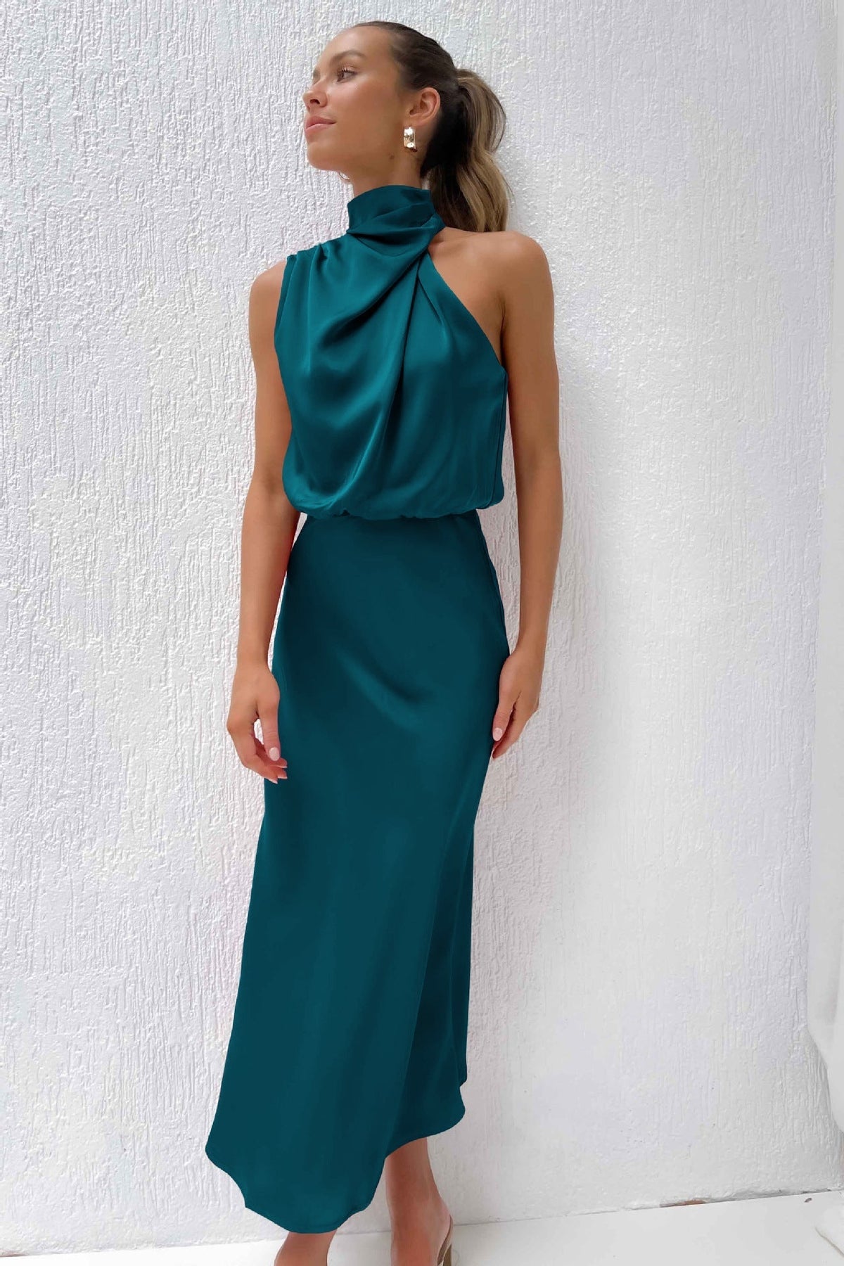 Violet Draped Dress