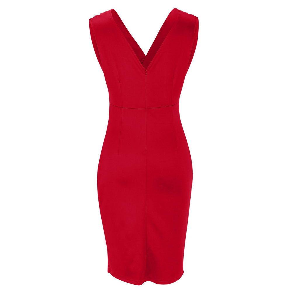 Vestido con cuello en V Maud