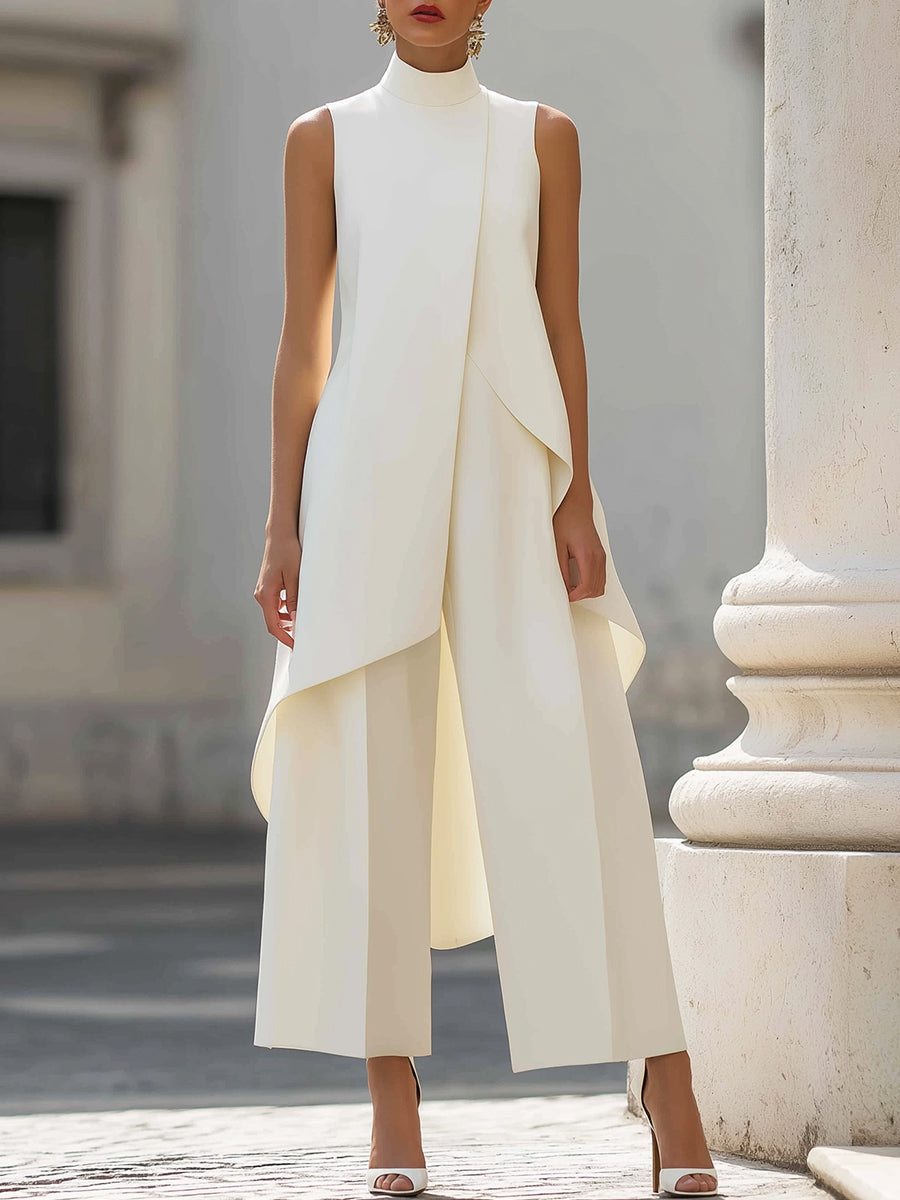 Catalina | High-neck top and palazzo pants set