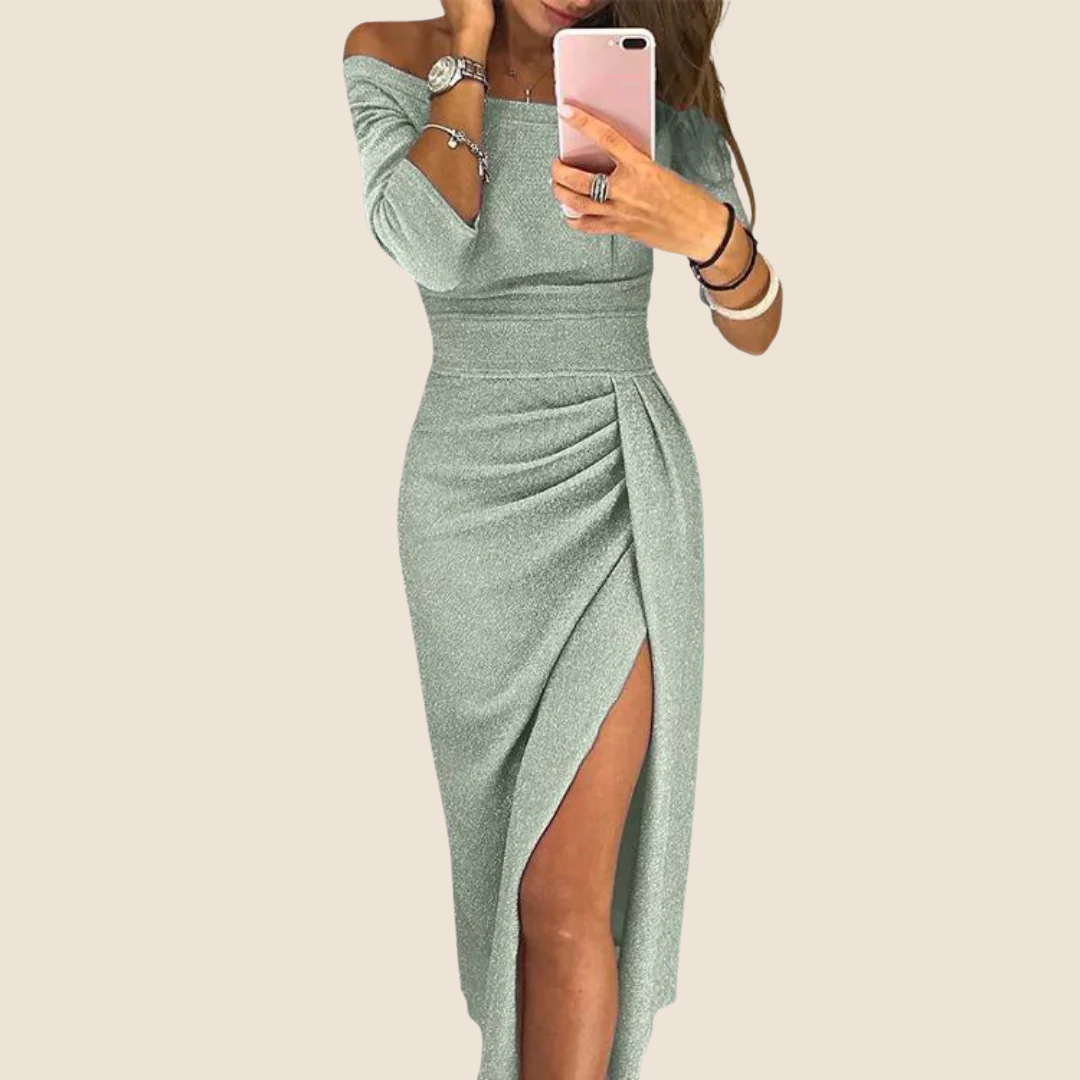 Stella Long Halter-Neck Dress