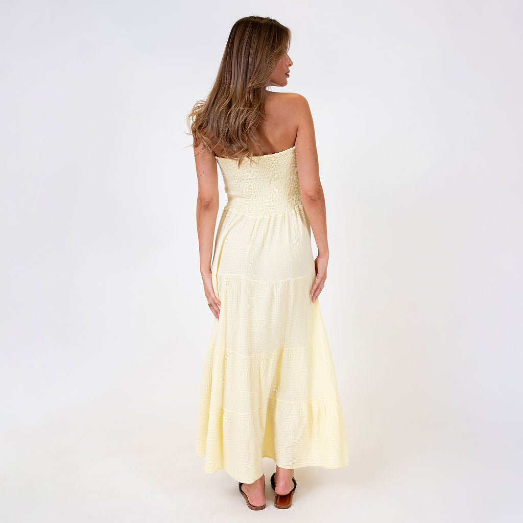 Vestido bandeau largo Emma