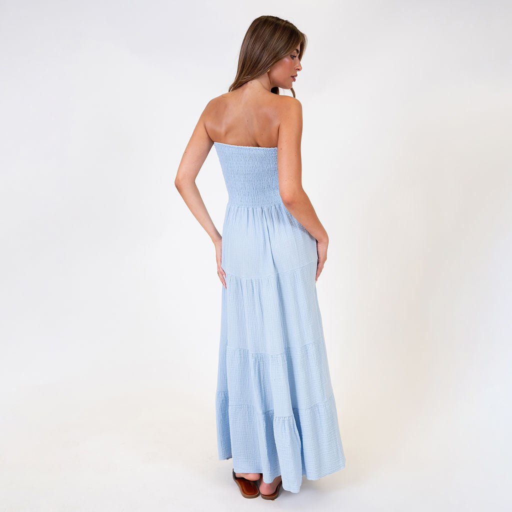 Vestido bandeau largo Emma