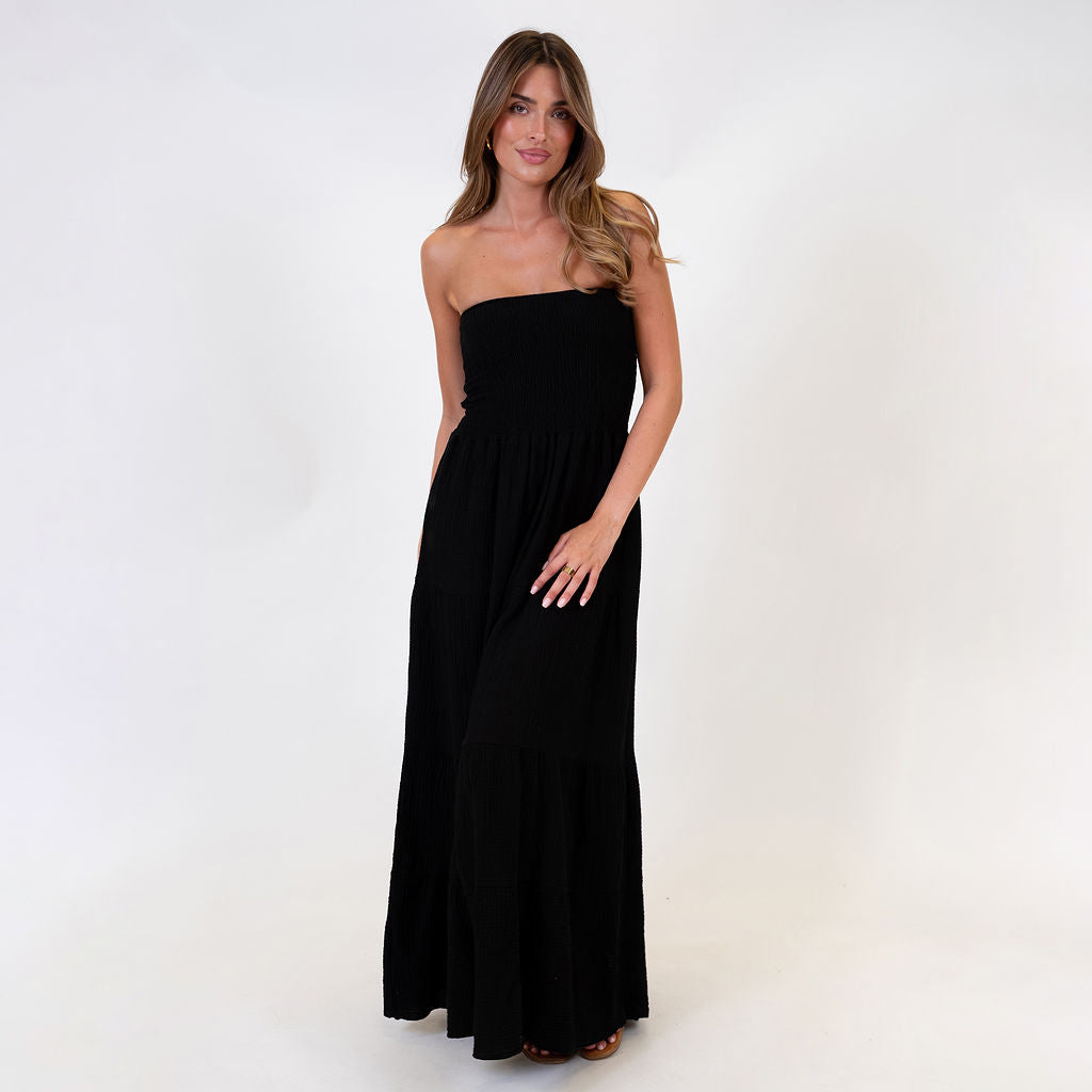 Vestido bandeau largo Emma