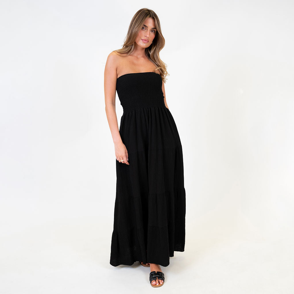 Vestido bandeau largo Emma