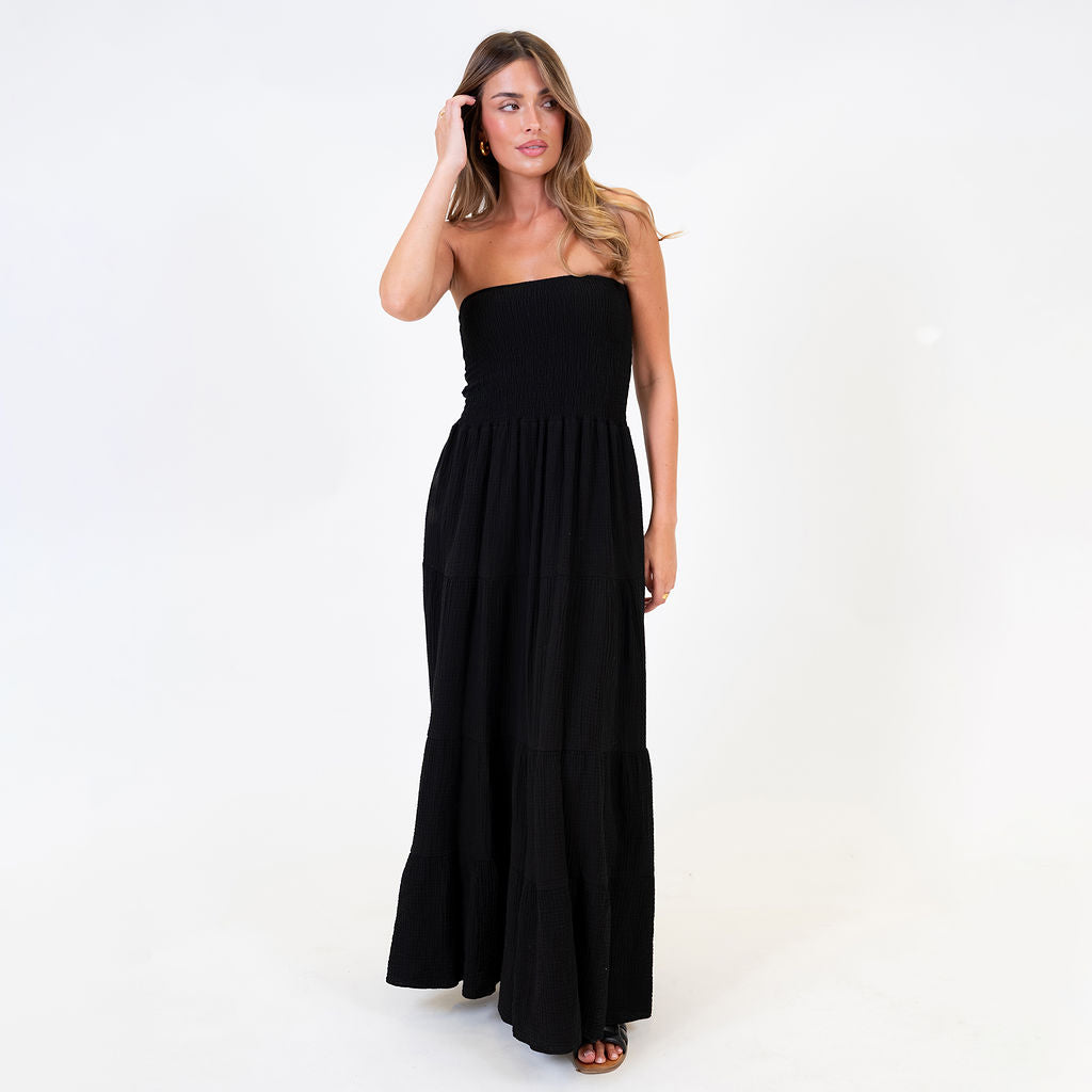 Vestido bandeau largo Emma