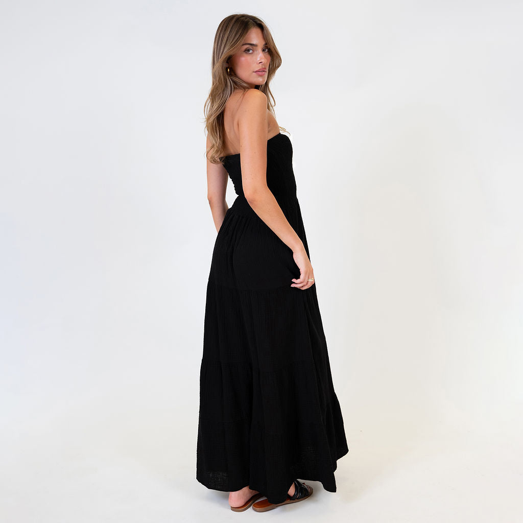 Vestido bandeau largo Emma