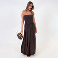Vestido bandeau largo Emma