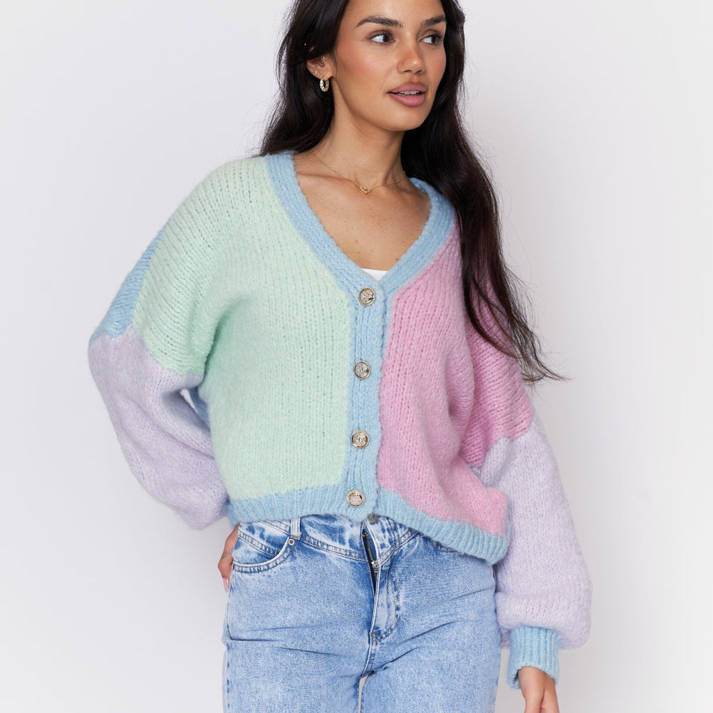 Cárdigan Oversize Pastel Velvet