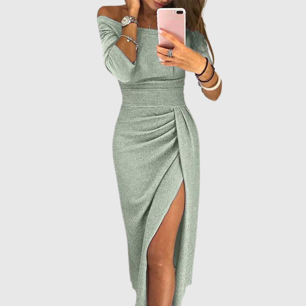 Stella Long Halter-Neck Dress