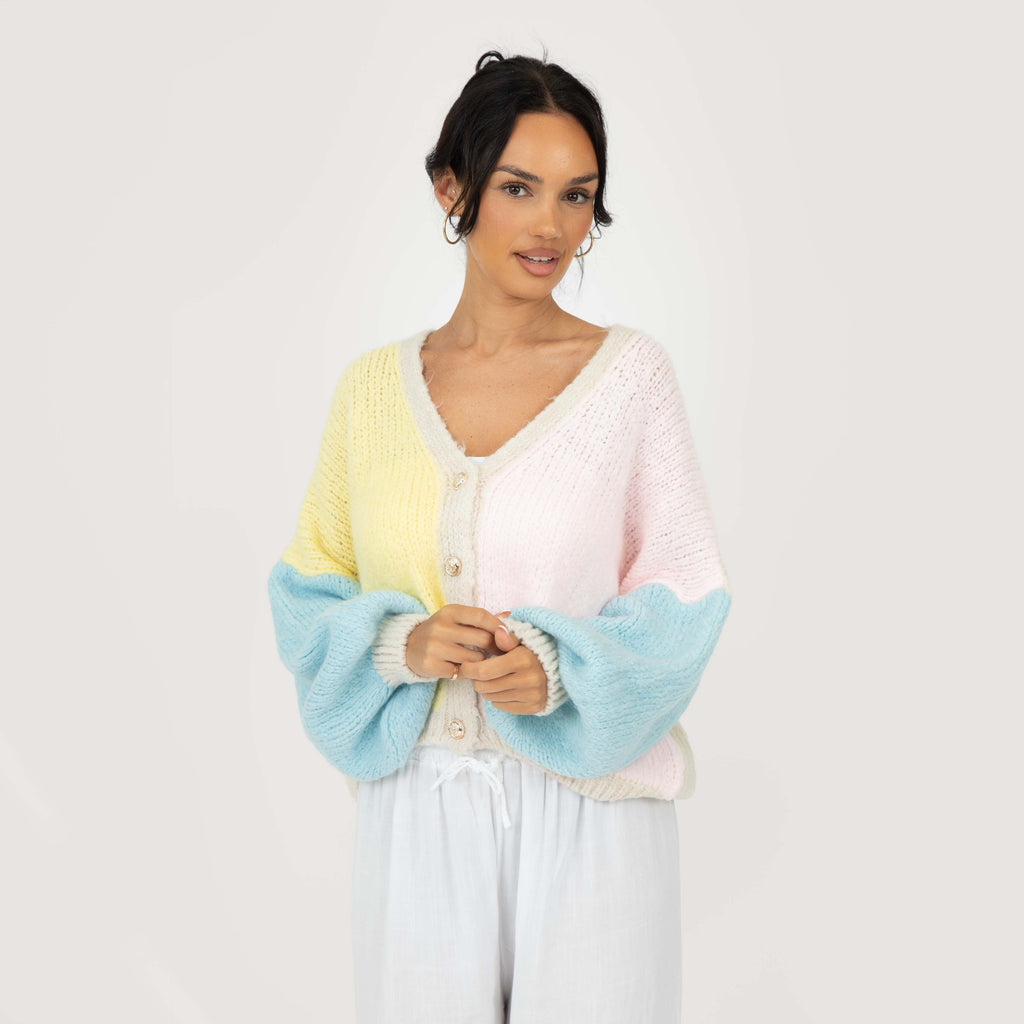 Cárdigan Oversize Pastel Velvet