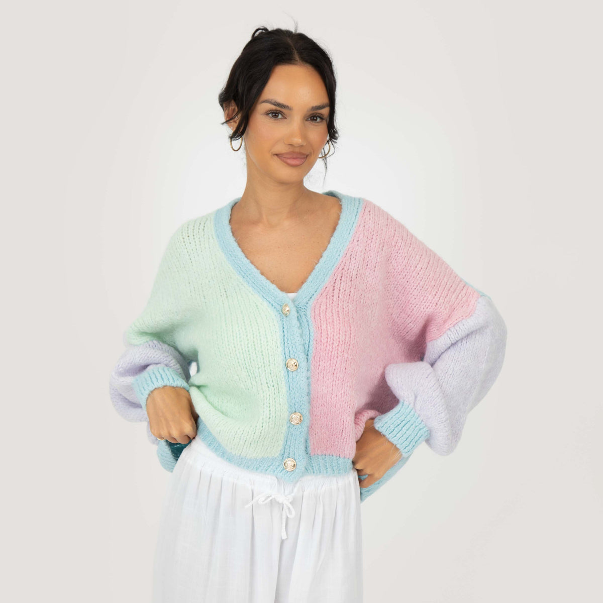 Cárdigan Oversize Pastel Velvet