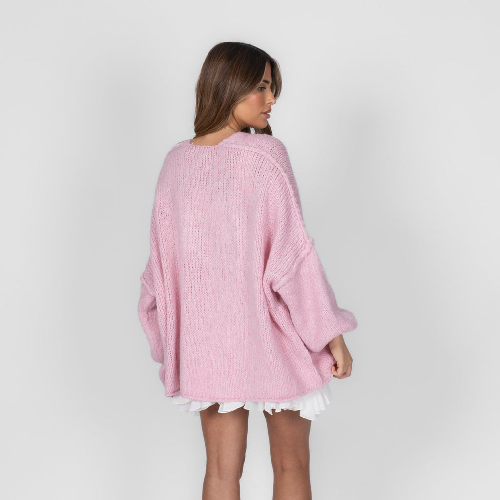 Clarisa Oversized Open-Front Cardigan