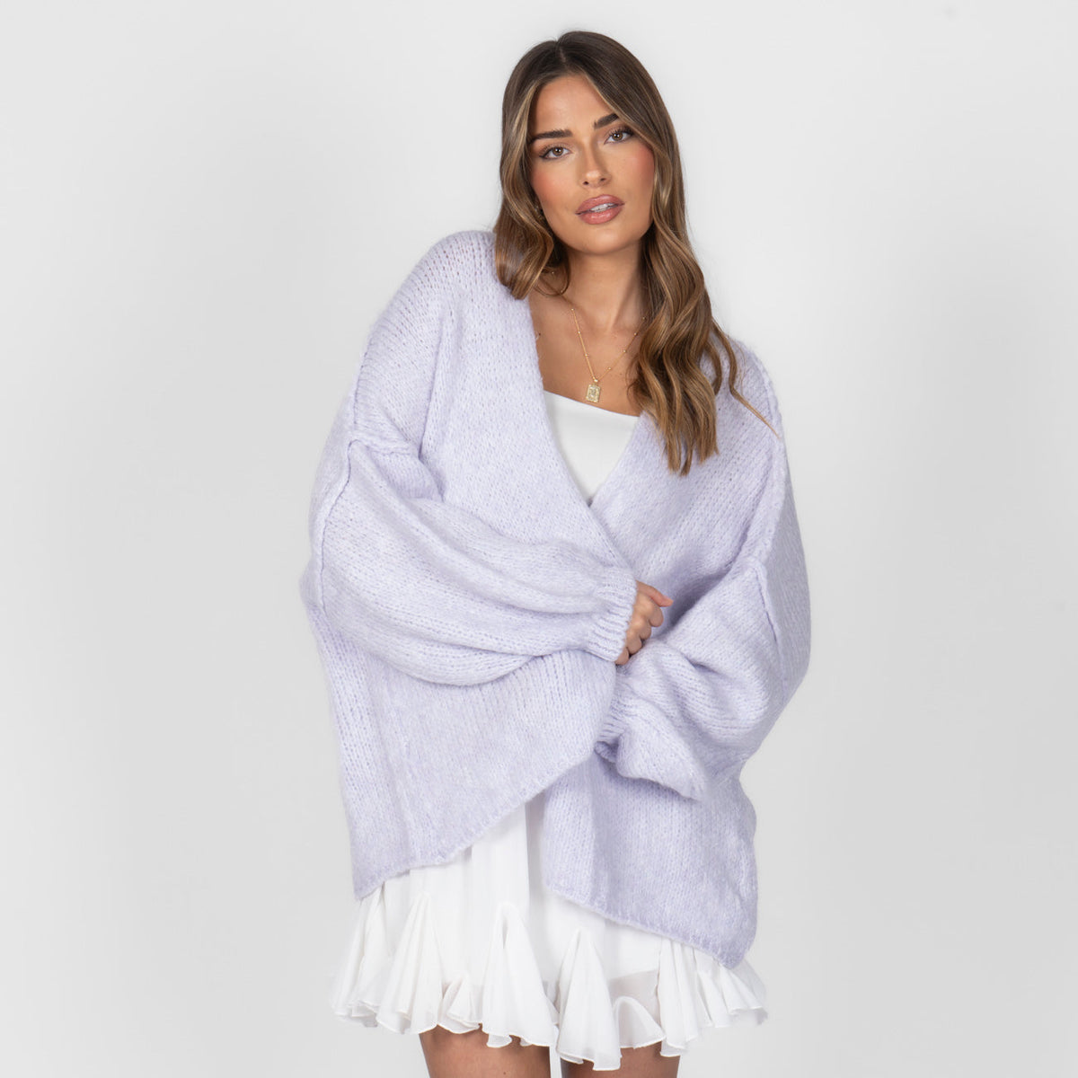 Clarisa Oversized Open-Front Cardigan