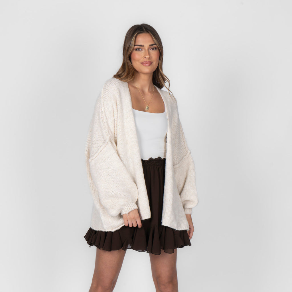 Clarisa Oversized Open-Front Cardigan