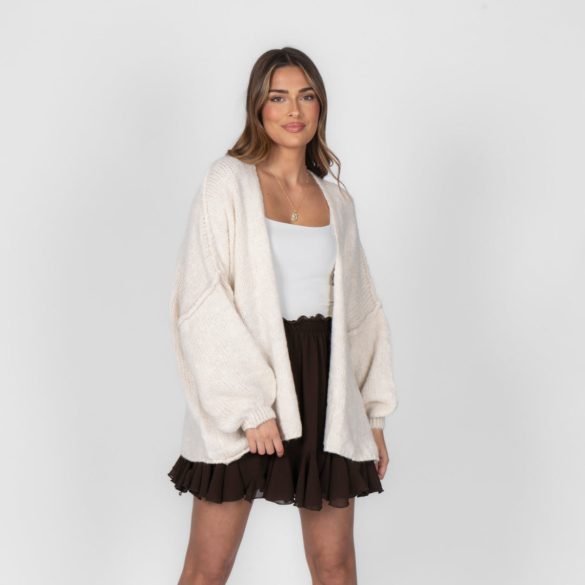Clarisa Oversized Open-Front Cardigan