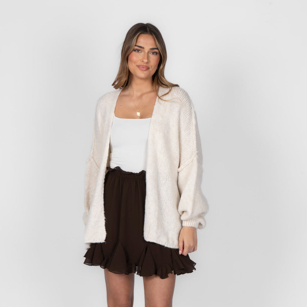 Clarisa Oversized Open-Front Cardigan