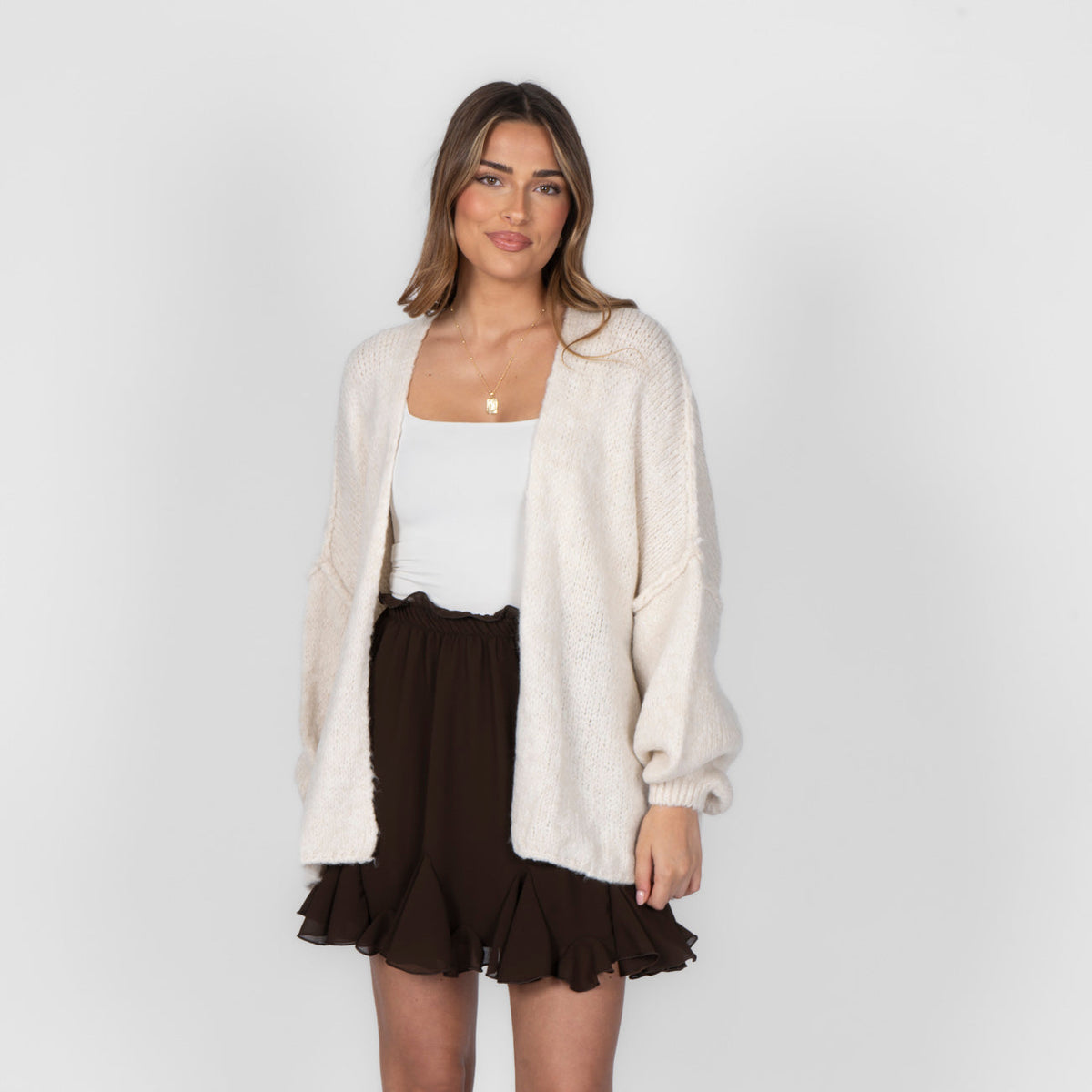 Clarisa Oversized Open-Front Cardigan