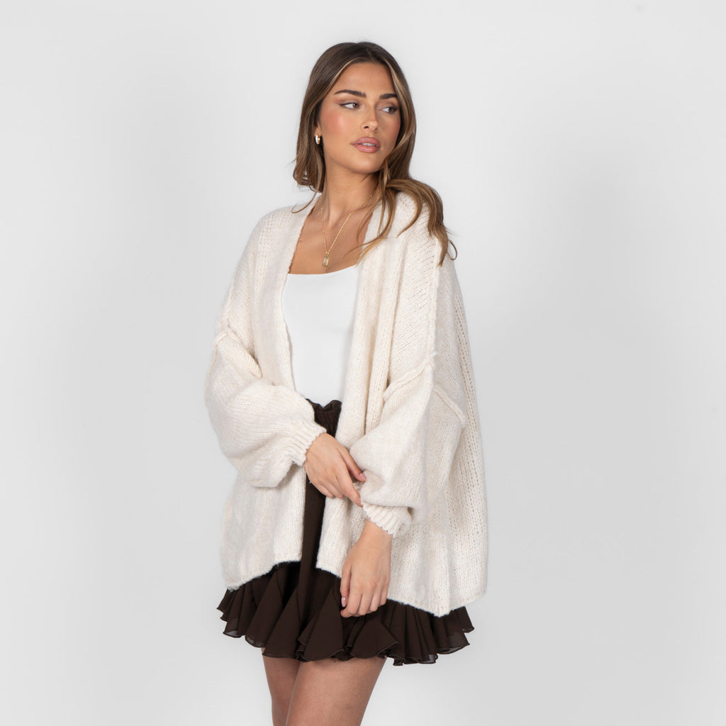 Clarisa Oversized Open-Front Cardigan