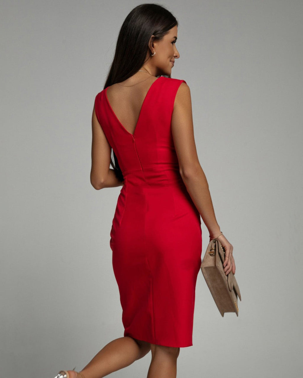 Vestido con cuello en V Maud