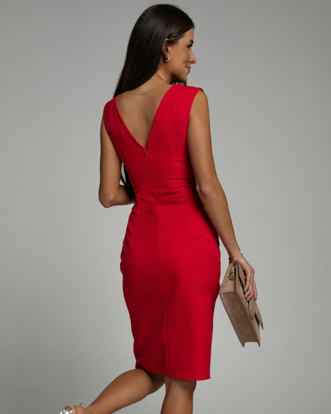 Vestido con cuello en V Maud