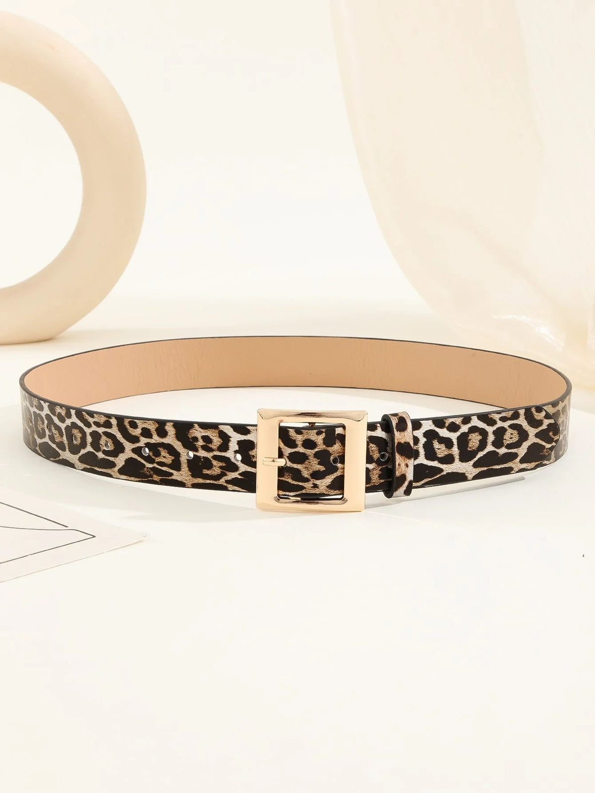 Cinturón de estampado de leopardo