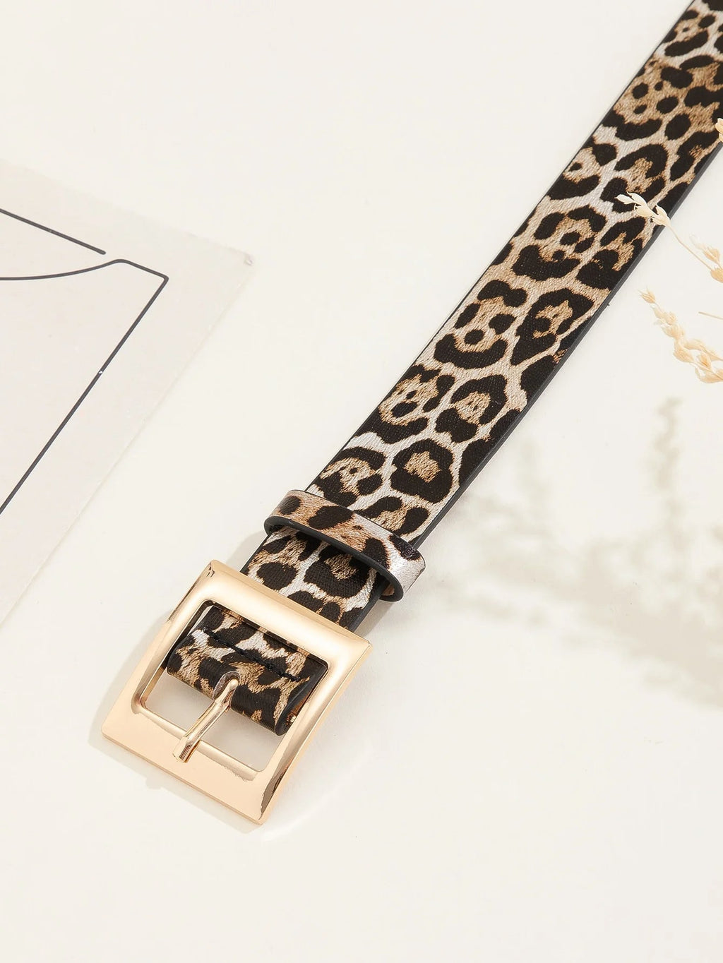 Cinturón de estampado de leopardo