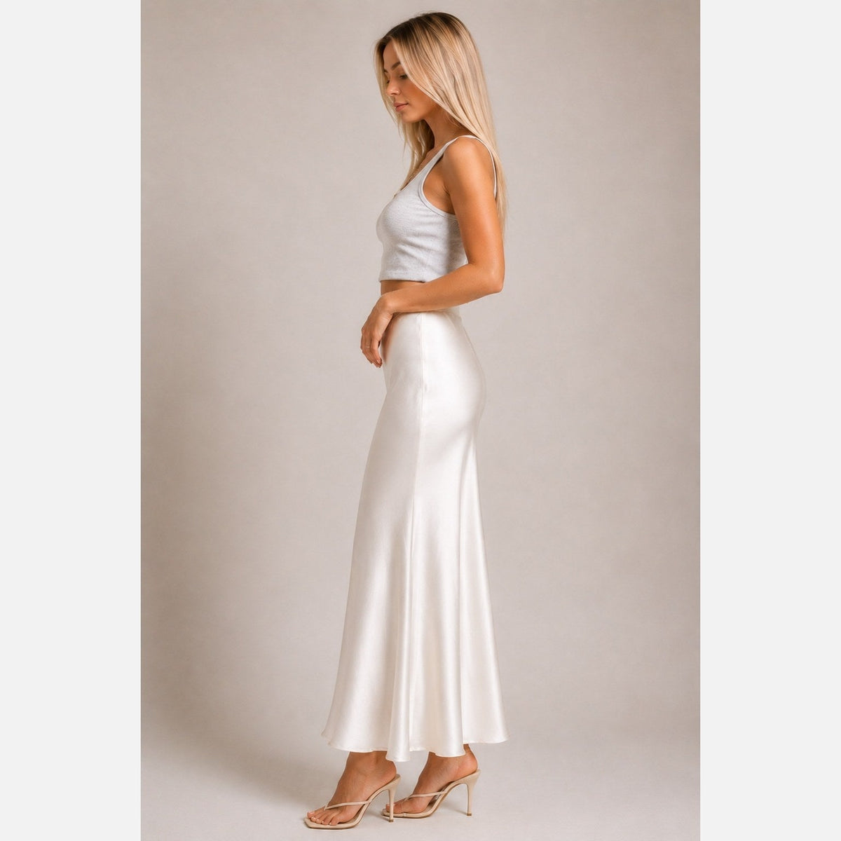 Daisy Long Satin Skirt