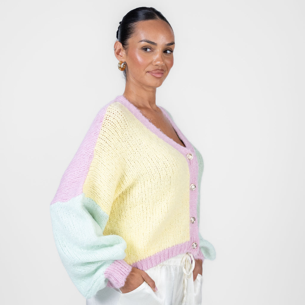 Cárdigan Oversize Pastel Velvet
