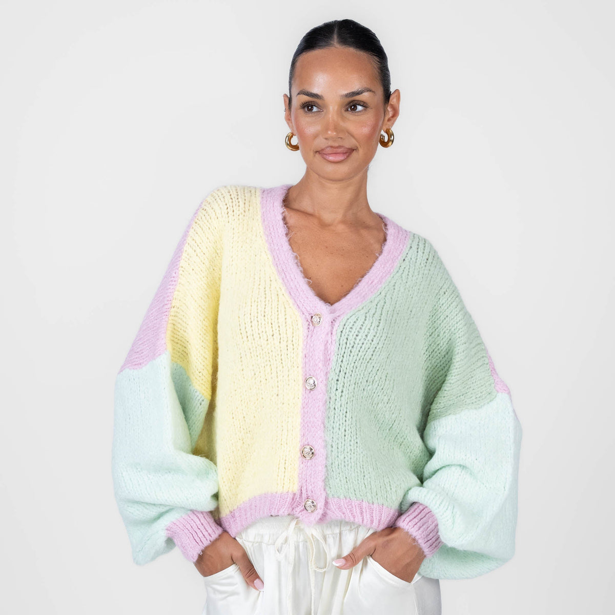 Cárdigan Oversize Pastel Velvet