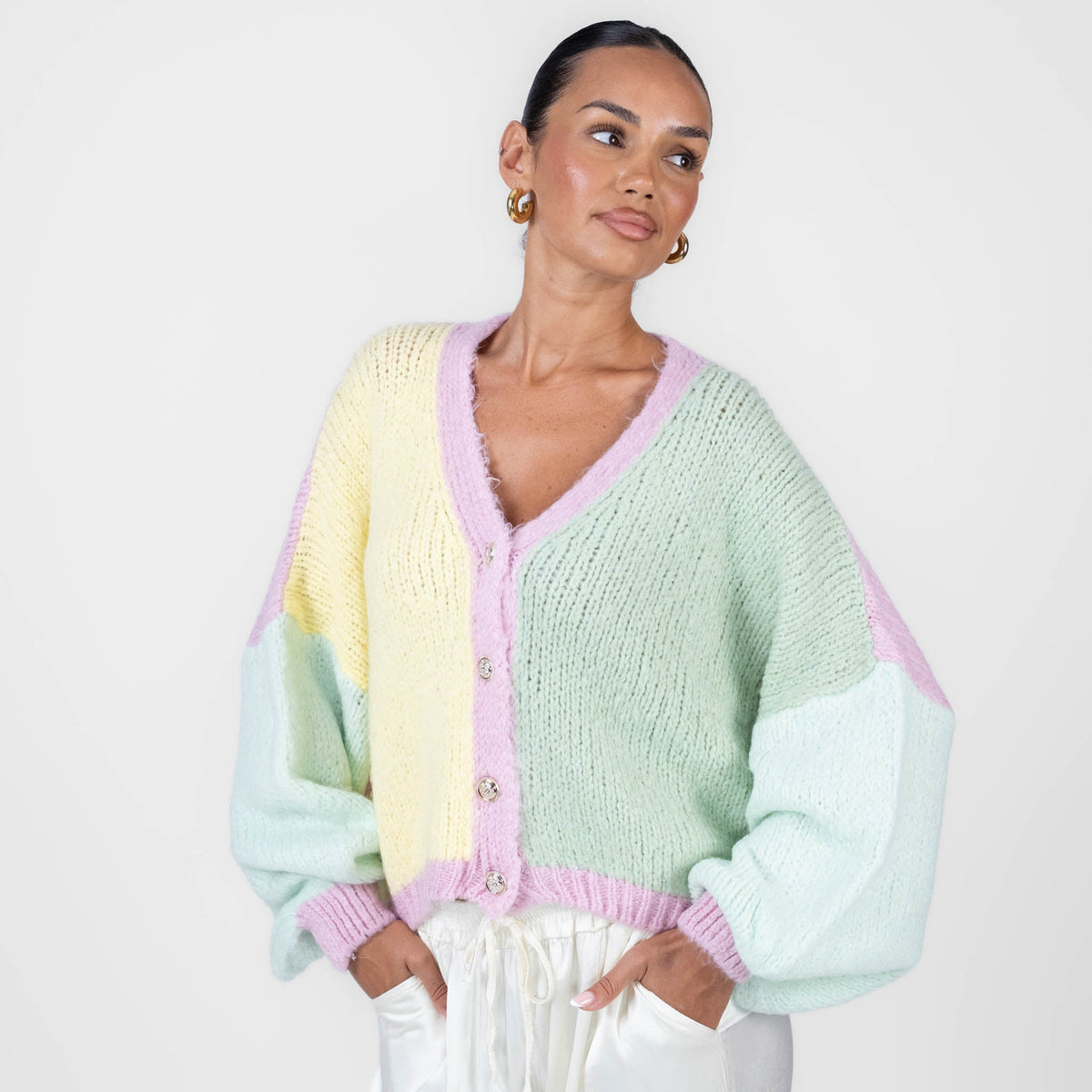 Cárdigan Oversize Pastel Velvet
