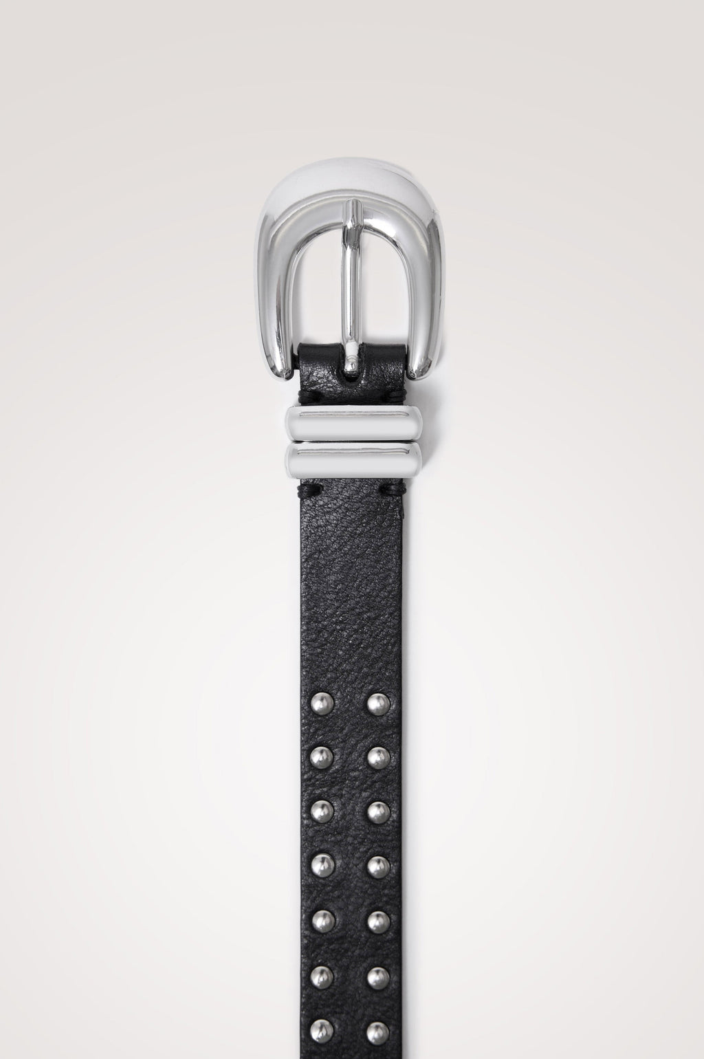 PRESLEY STUDDED BELT - BLACK SILVER