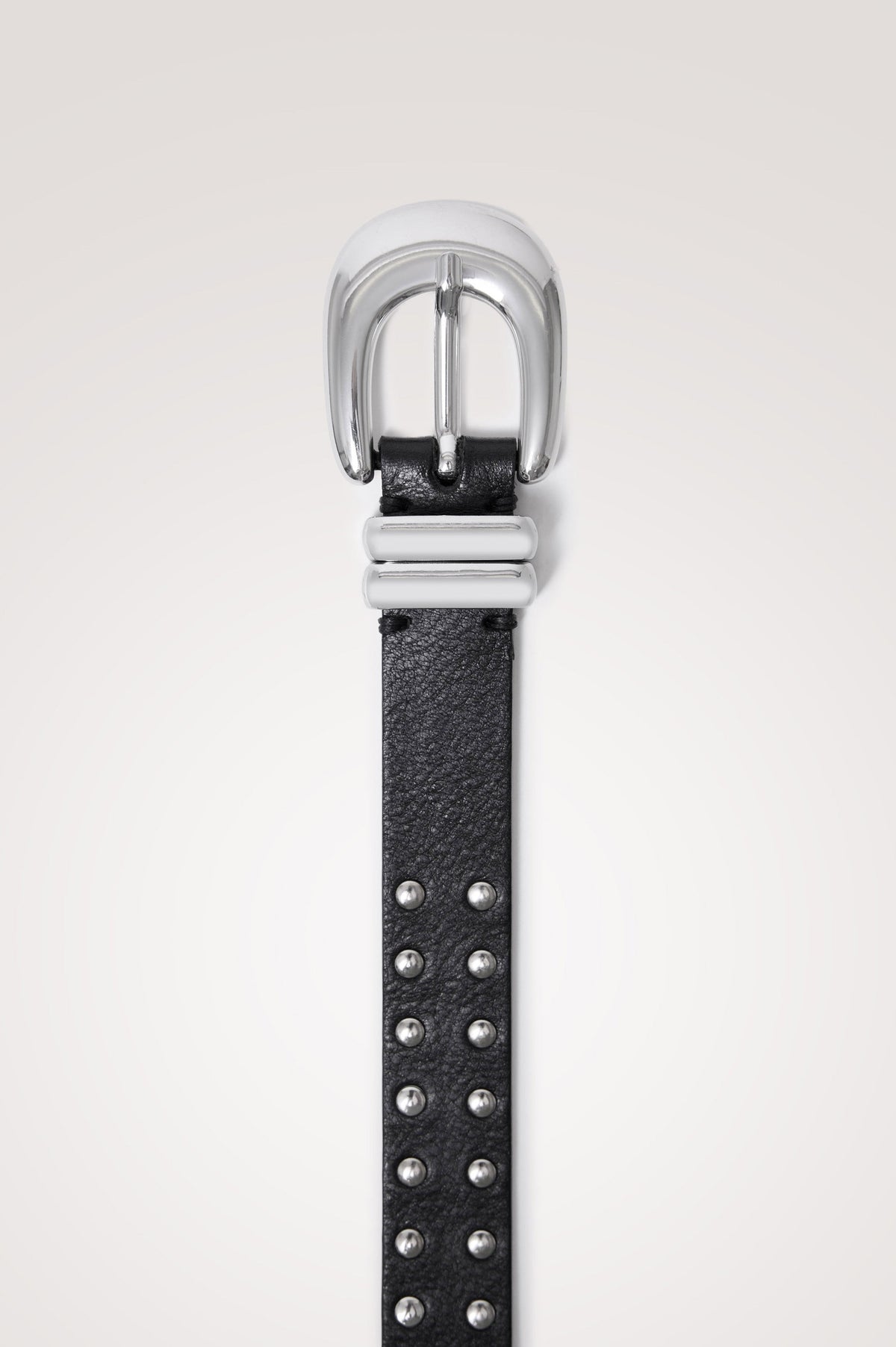 PRESLEY STUDDED BELT - BLACK SILVER