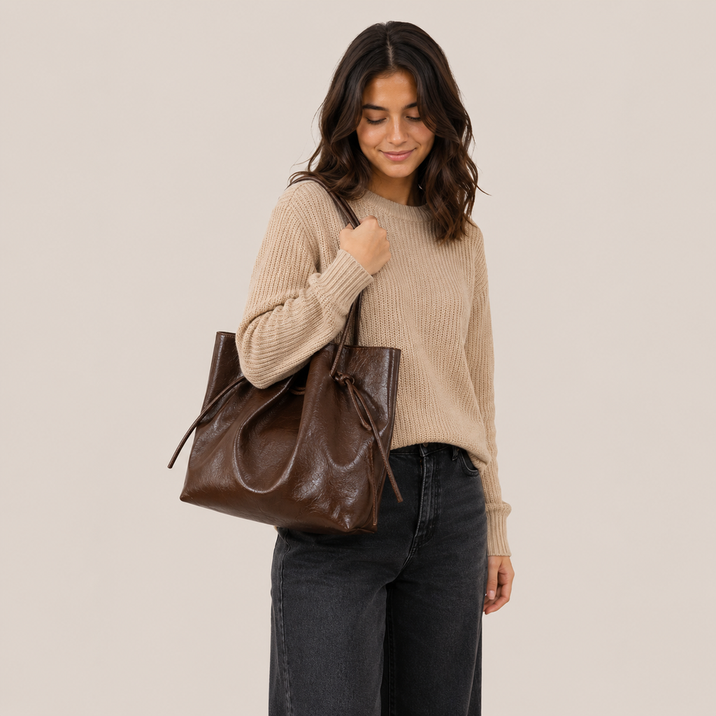 Selena | Bolso tote fruncido