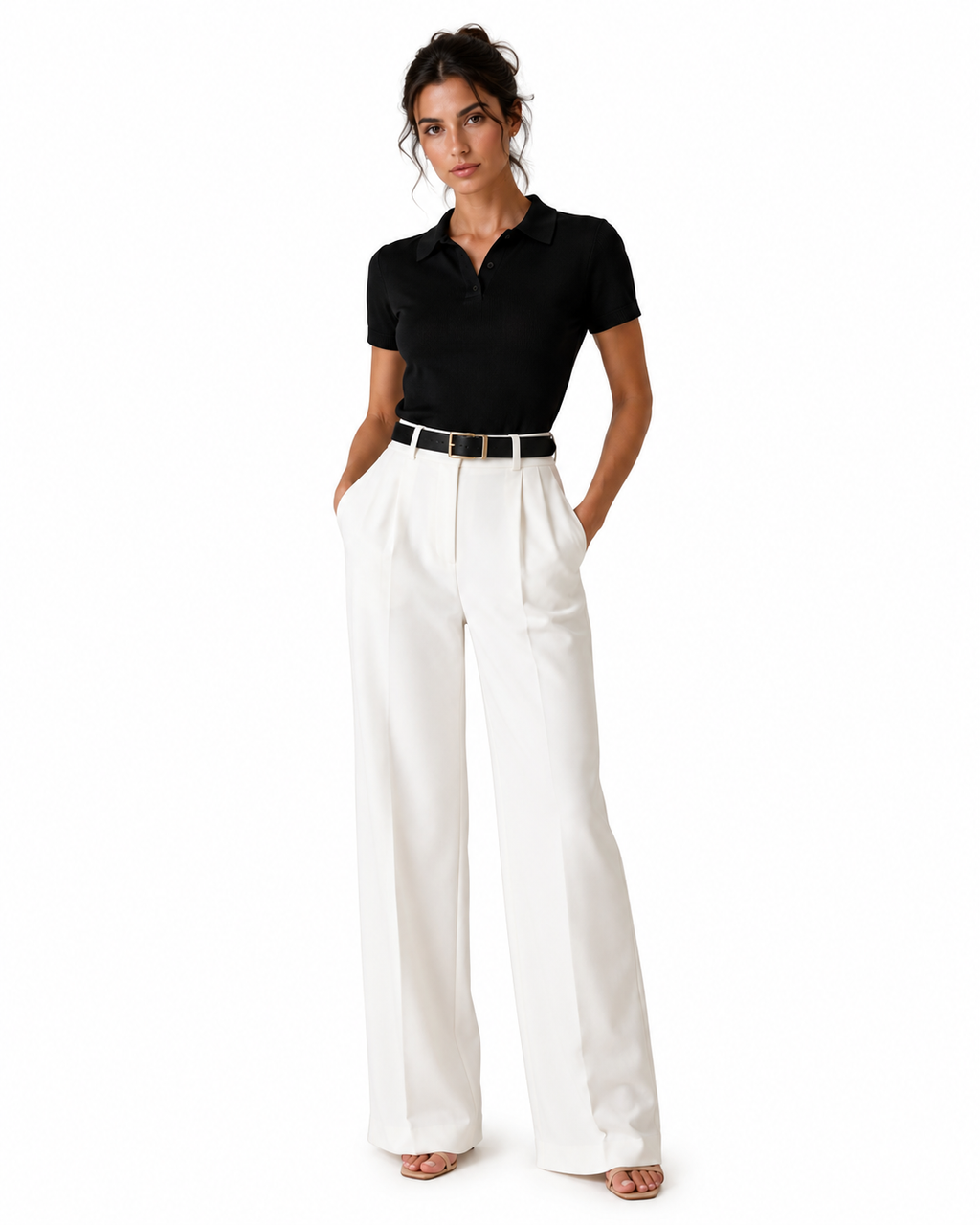 Cinthia High-Waisted Wide-Leg Pants