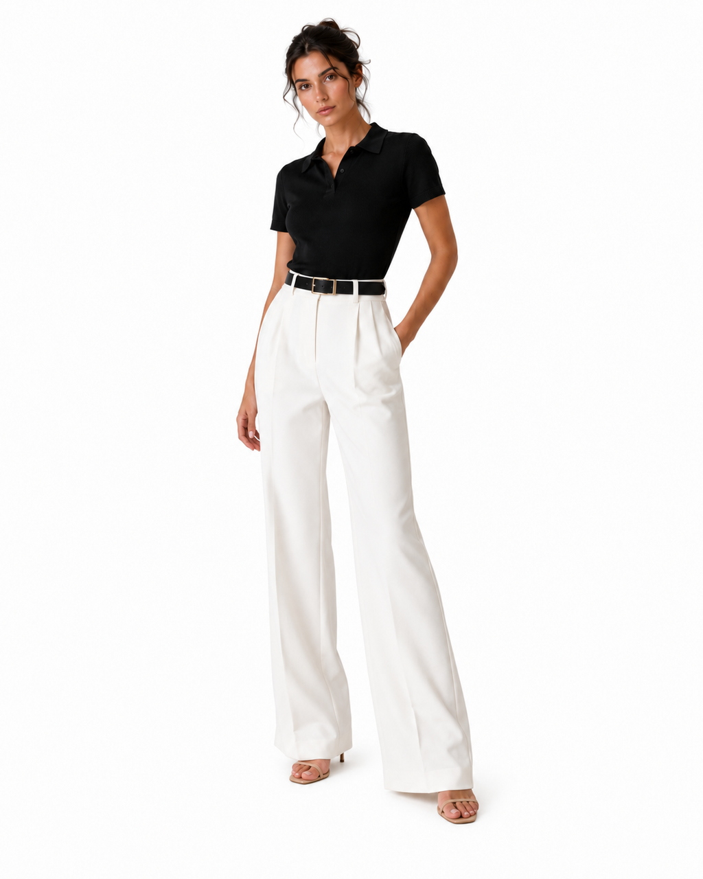 Cinthia High-Waisted Wide-Leg Pants