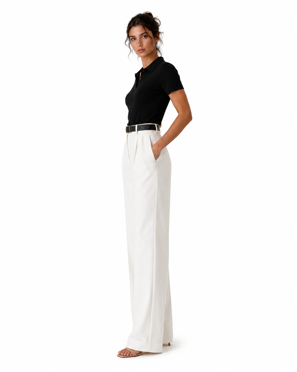 Cinthia High-Waisted Wide-Leg Pants