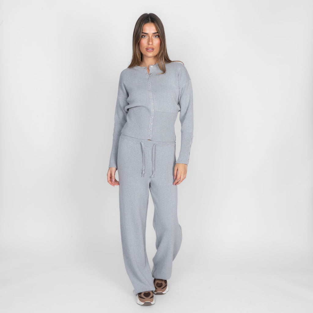 Conjunto de cárdigan de punto y pantalones Lidia