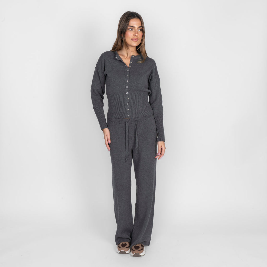 Conjunto de cárdigan de punto y pantalones Lidia