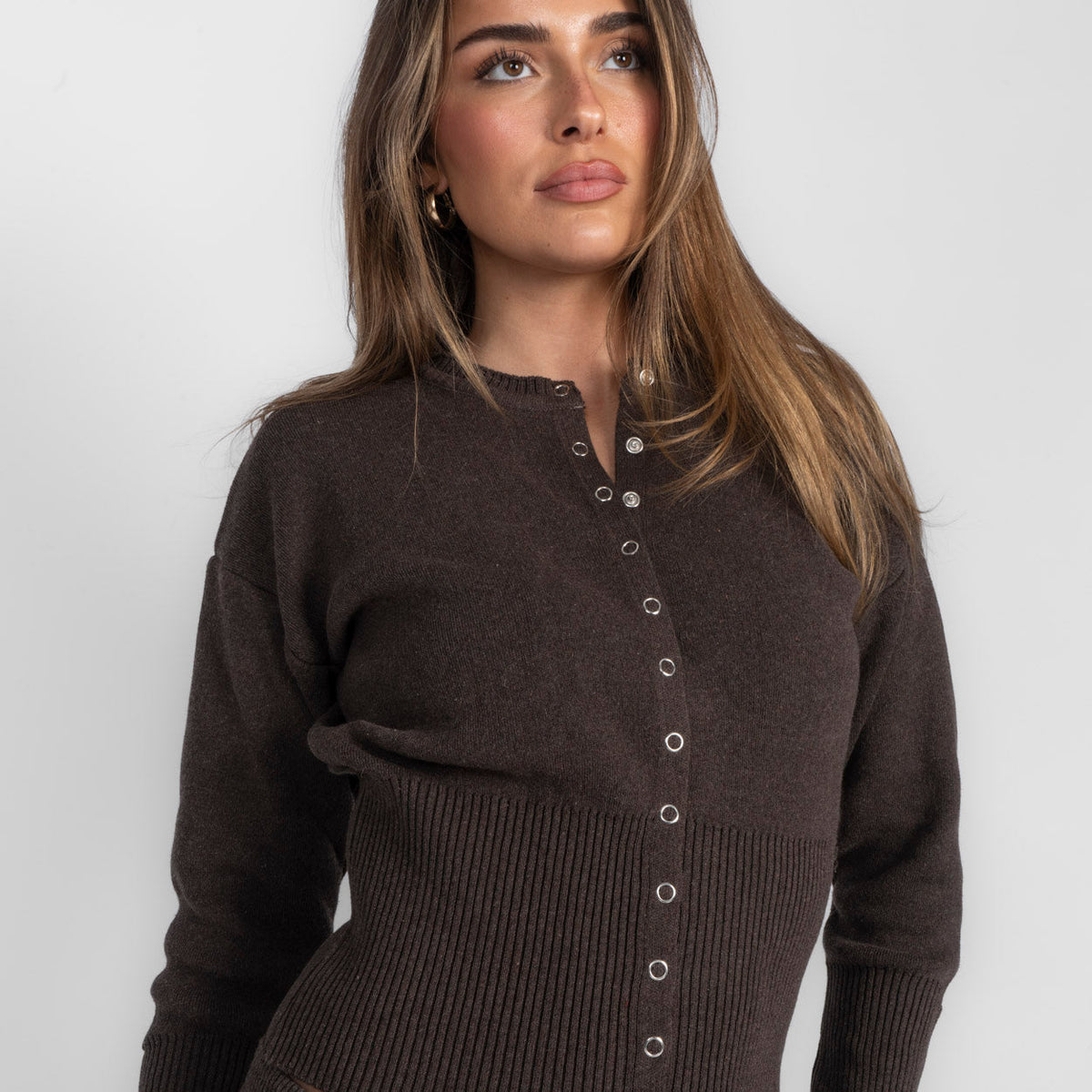 Conjunto de cárdigan de punto y pantalones Lidia