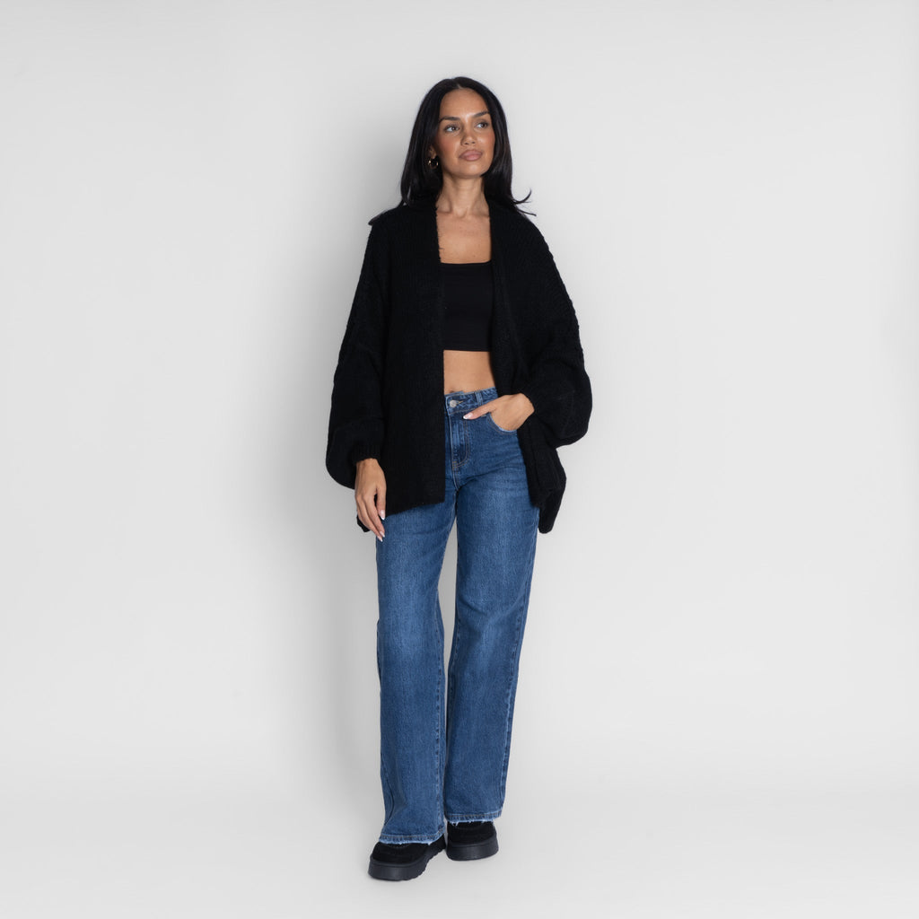 Clarisa Oversized Open-Front Cardigan