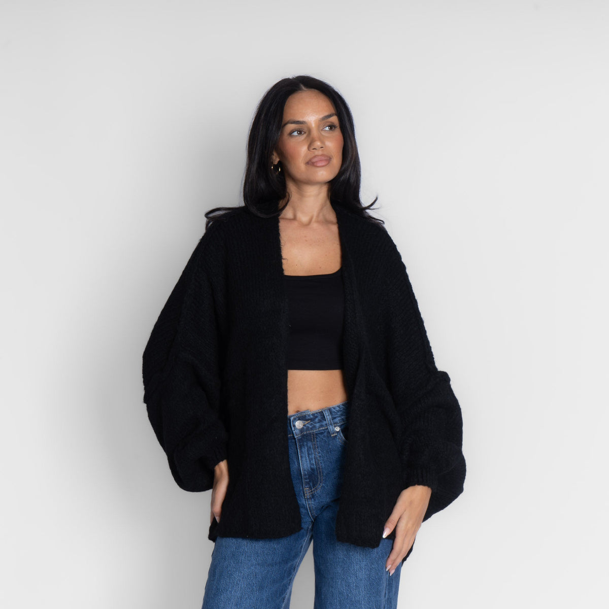 Clarisa Oversized Open-Front Cardigan
