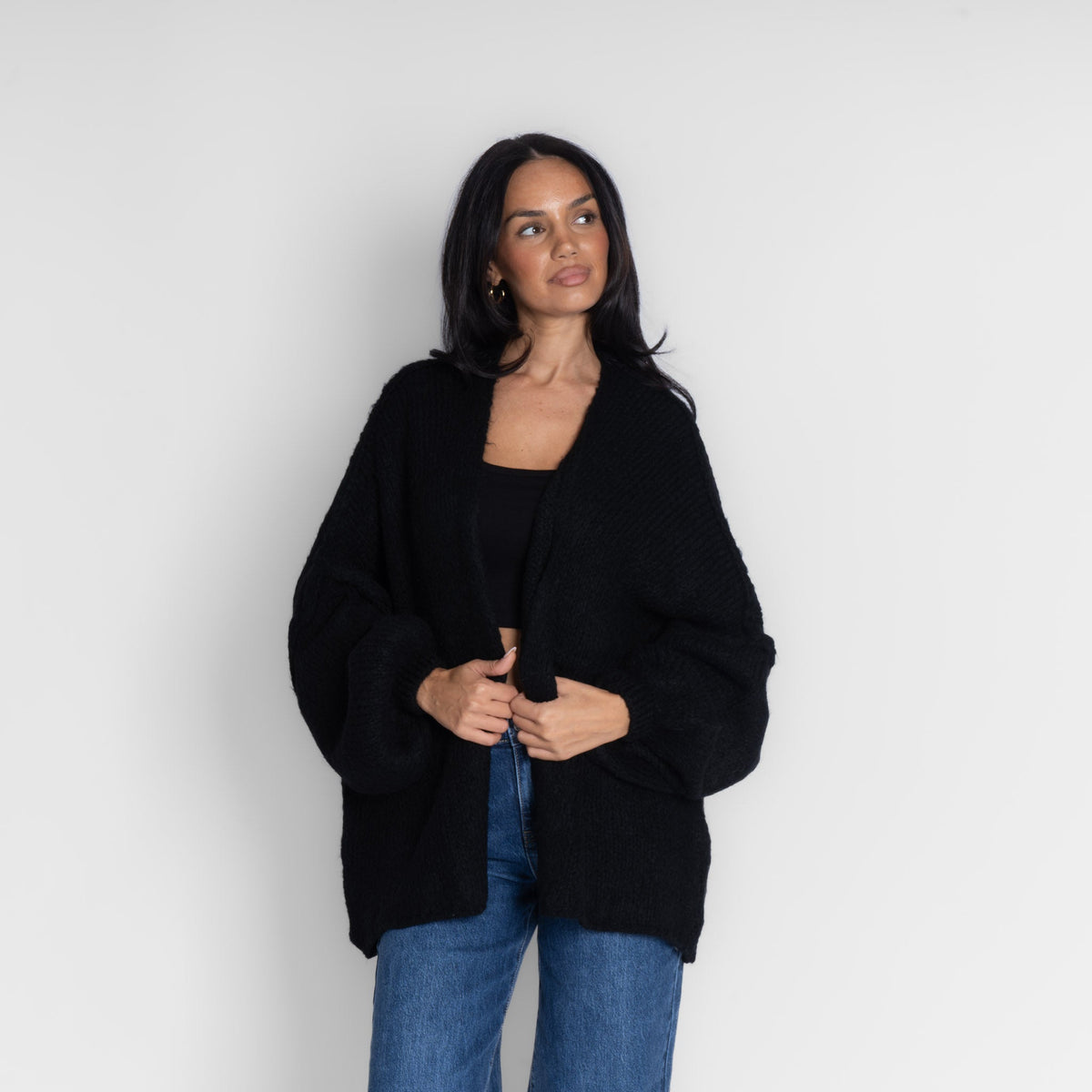 Clarisa Oversized Open-Front Cardigan