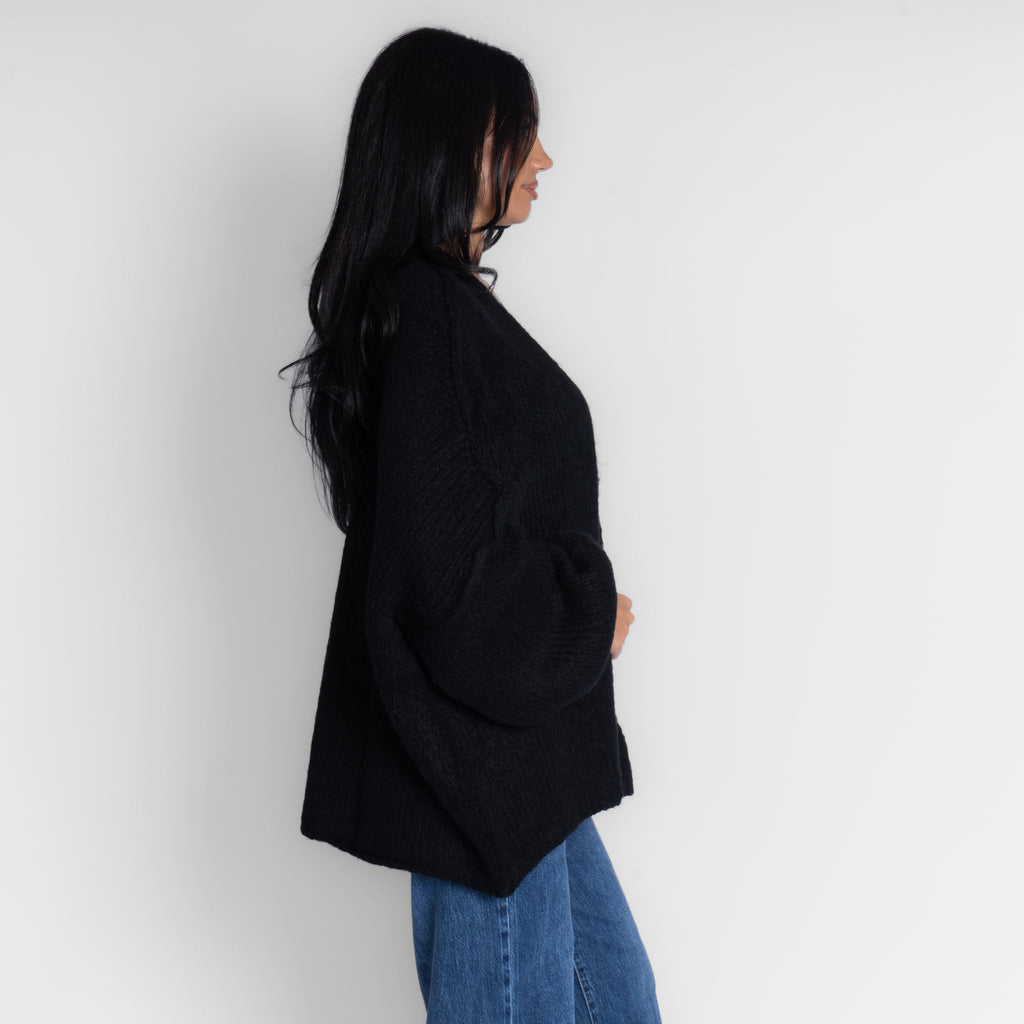Clarisa Oversized Open-Front Cardigan