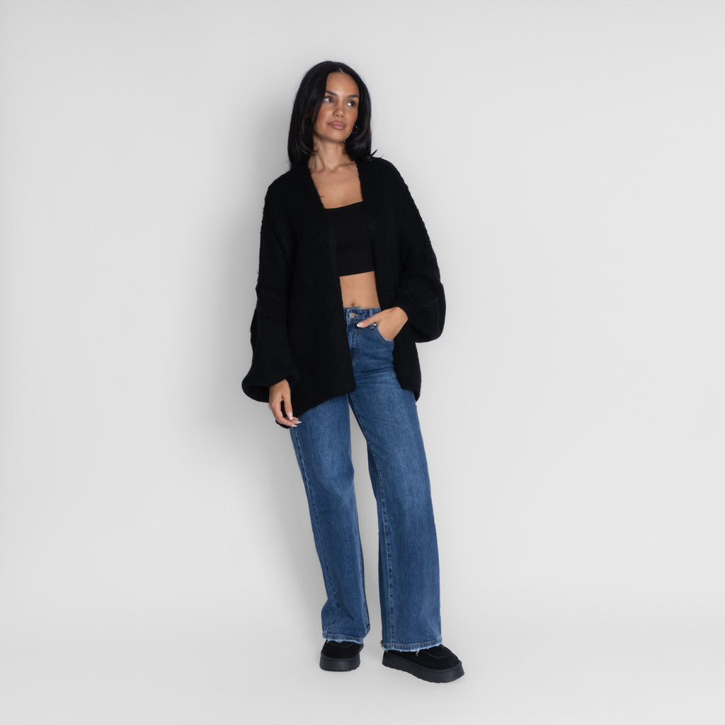 Clarisa Oversized Open-Front Cardigan