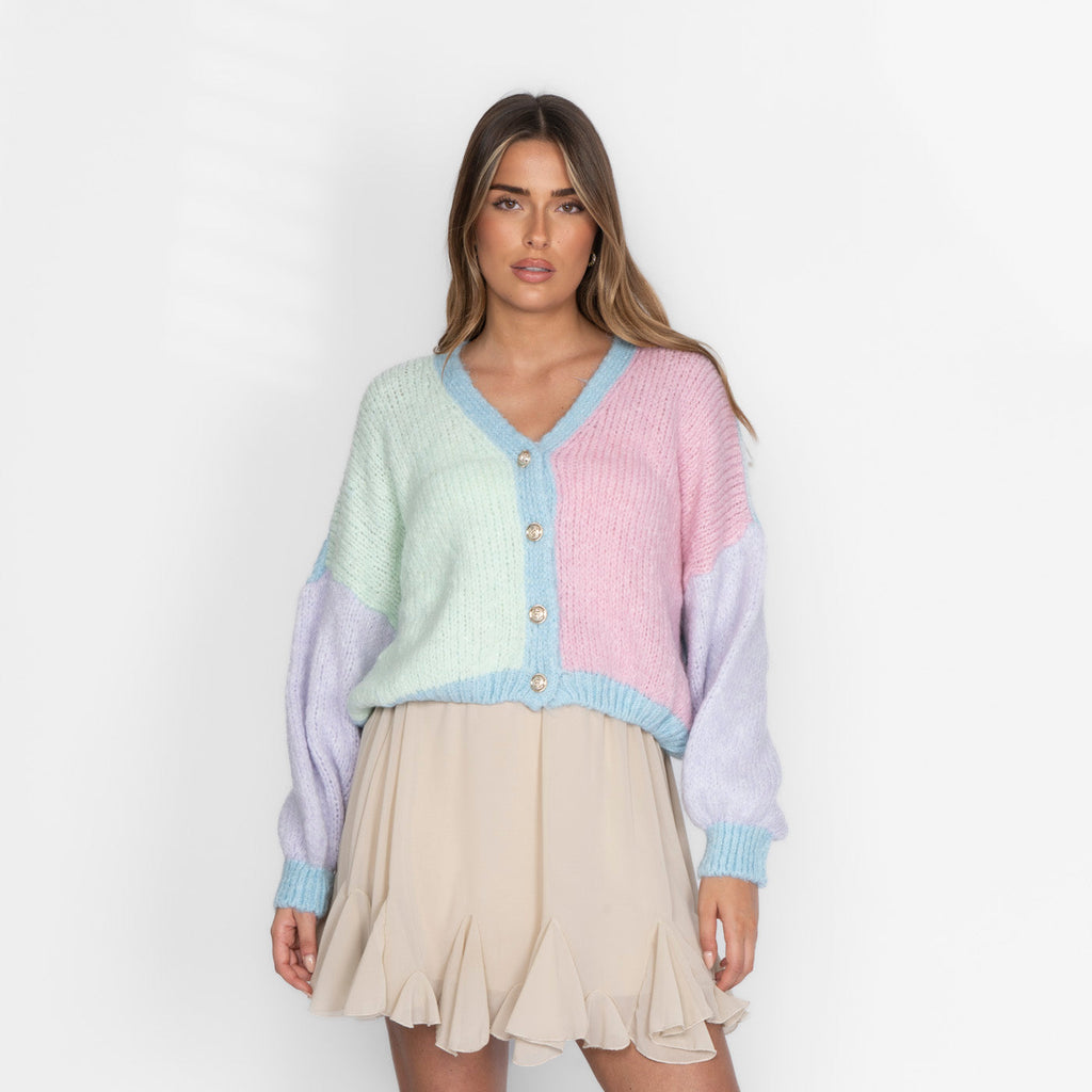 Cárdigan Oversize Pastel Velvet