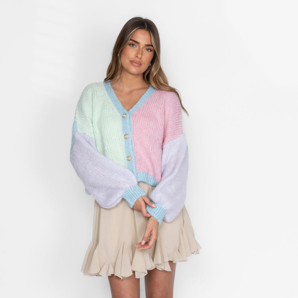 Cárdigan Oversize Pastel Velvet