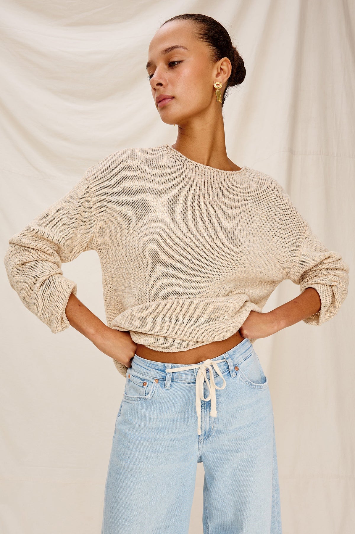 EVANGELINE SWEATER - NATURAL