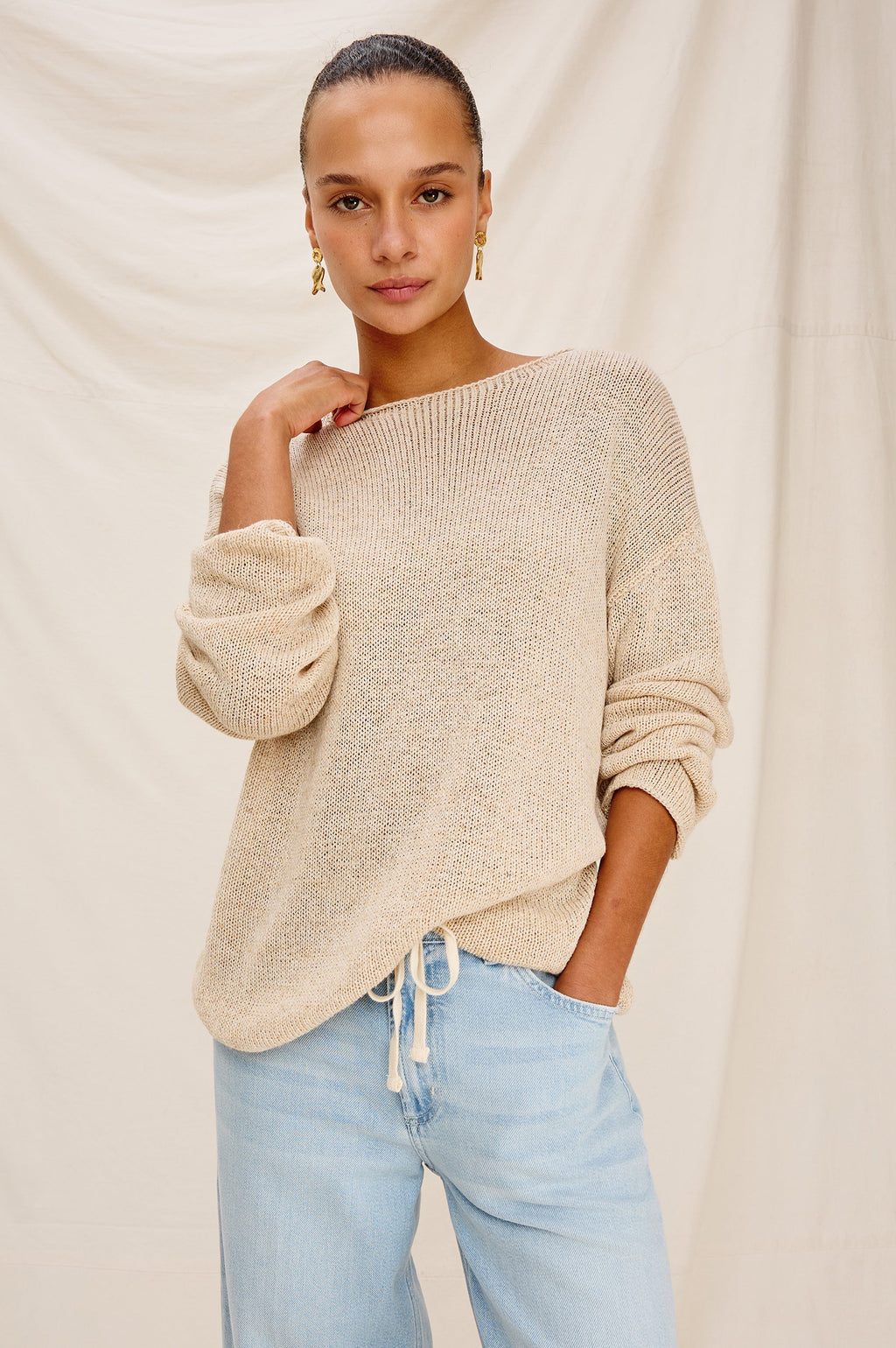 EVANGELINE SWEATER - NATURAL
